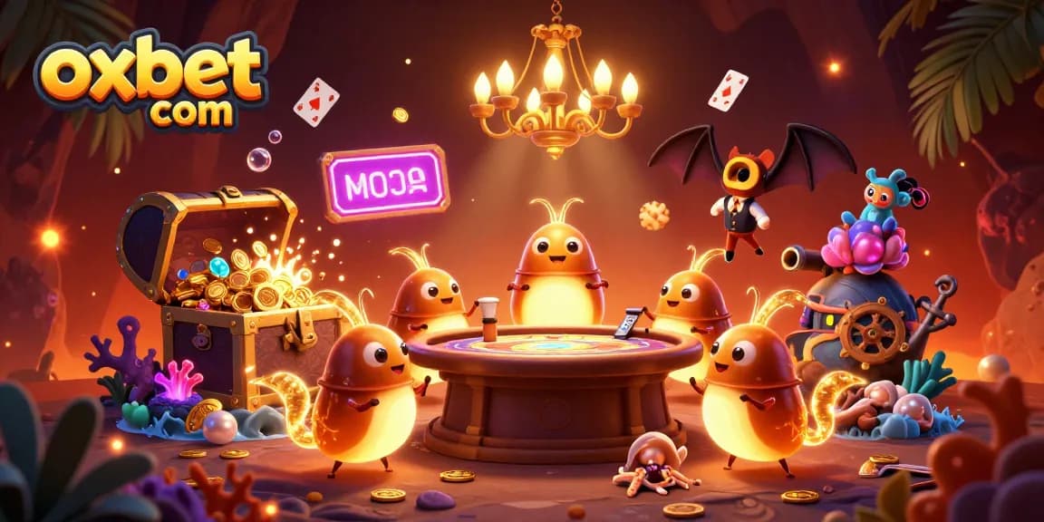 Experience thrilling gameplay at oxbet com with vibrant underwater casino elements and glowing characters.