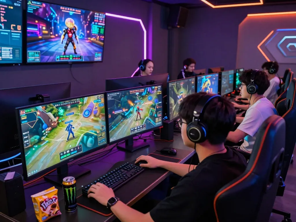 Players immersed in a mind control porn gaming experience, showcasing avatars and vibrant graphics.