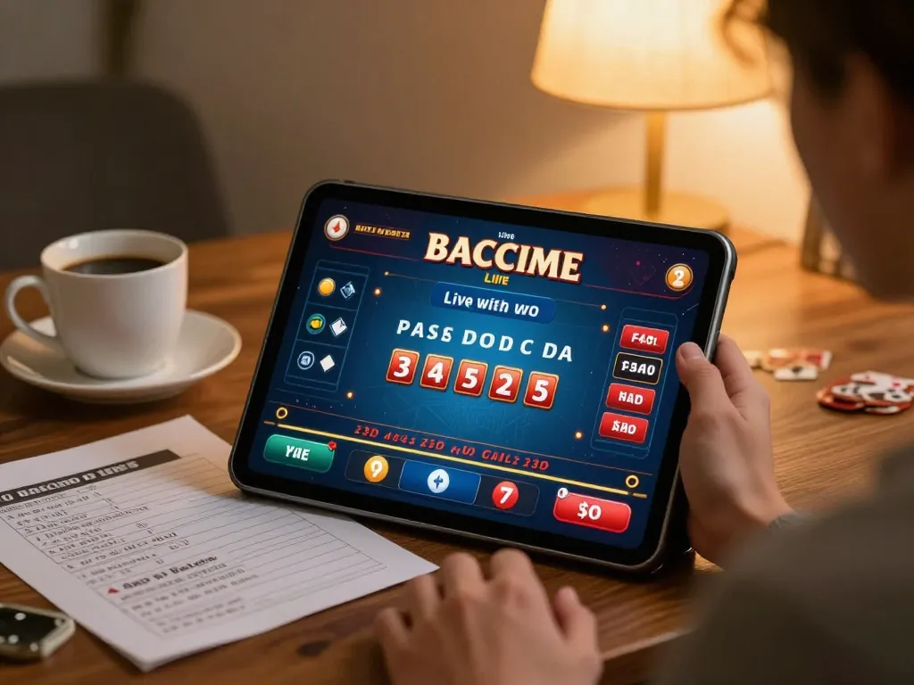 Engaging in live casino action on pg88 app with strategic notes and warm setting