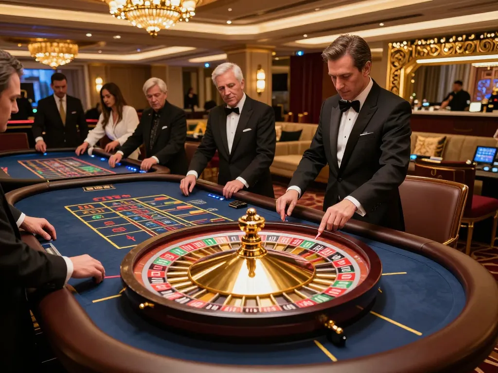 Experience premium roulette gameplay at NHÀ CÁI VUA88 with elegantly designed tables and lively ambiance.