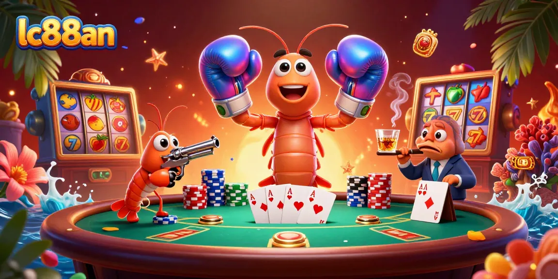 Engaging casino scene featuring lc88an's vibrant characters at a poker table with dynamic elements.