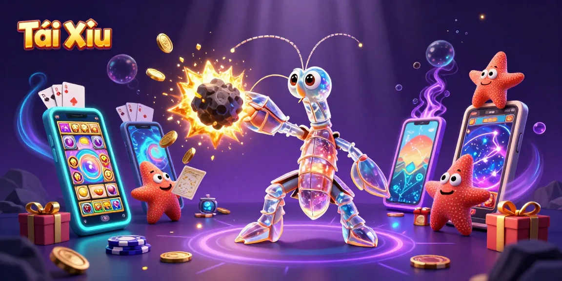 Experience Tài Xỉu excitement as the galactic samurai punches through gems and coins while starfish navigate cosmic landscapes.