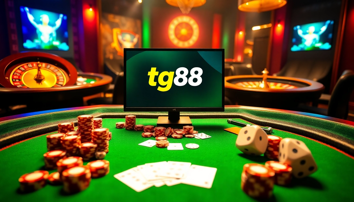 Experience thrilling gameplay at tg88 with vibrant casino visuals and action-packed gaming.