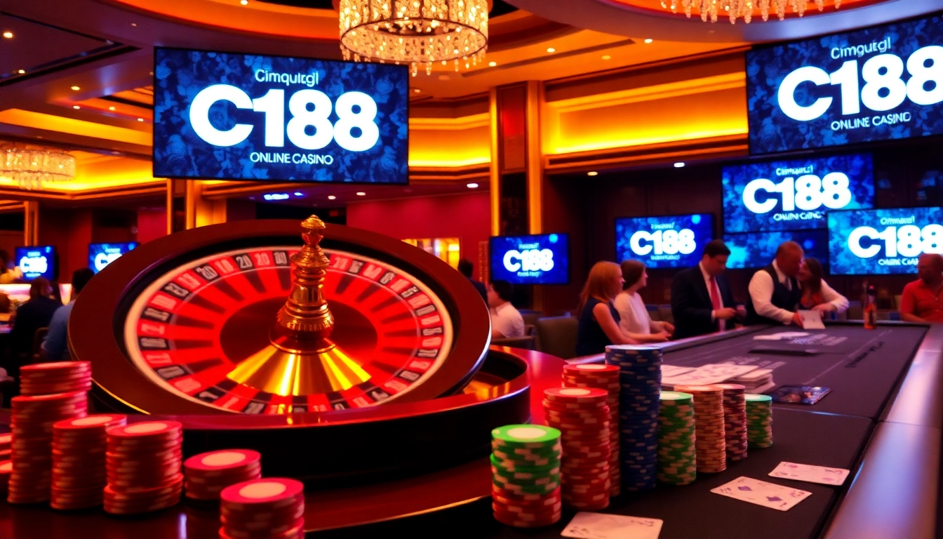 Engage in thrilling gameplay at C168's modern casino, featuring exciting betting options and vibrant roulette.
