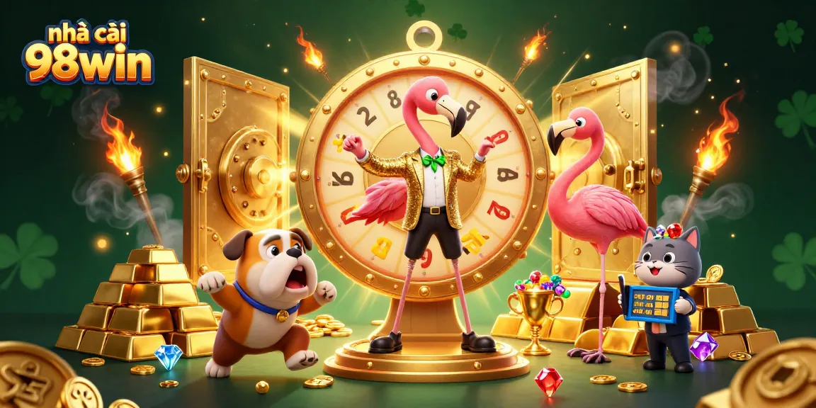 Spin to win at nhà cái 98win with vibrant gaming visuals and thrilling prizes!