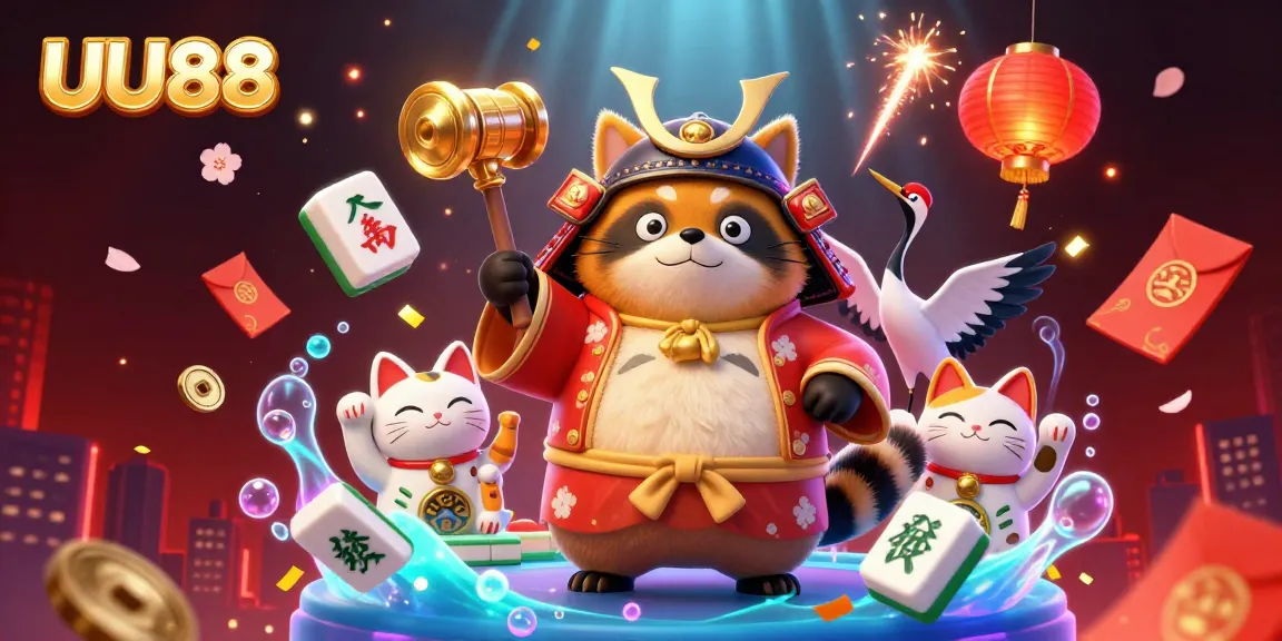 Engage with UU88's vibrant casino world featuring cheerful characters and dynamic gaming elements.