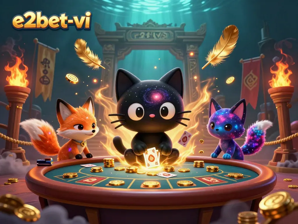 Experience thrilling gameplay at e2bet-vi with a cosmic casino in an ultra-detailed 3D illustration.