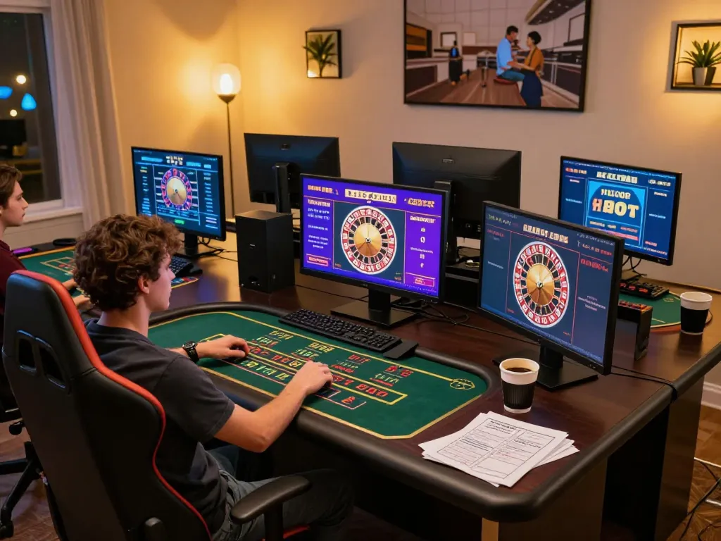Engaging in NHÀ CÁI VIN88 live dealer games at home with a professional setup.