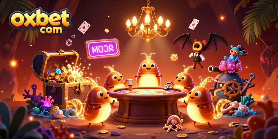 Experience thrilling gameplay at oxbet com with vibrant underwater casino elements and glowing characters.